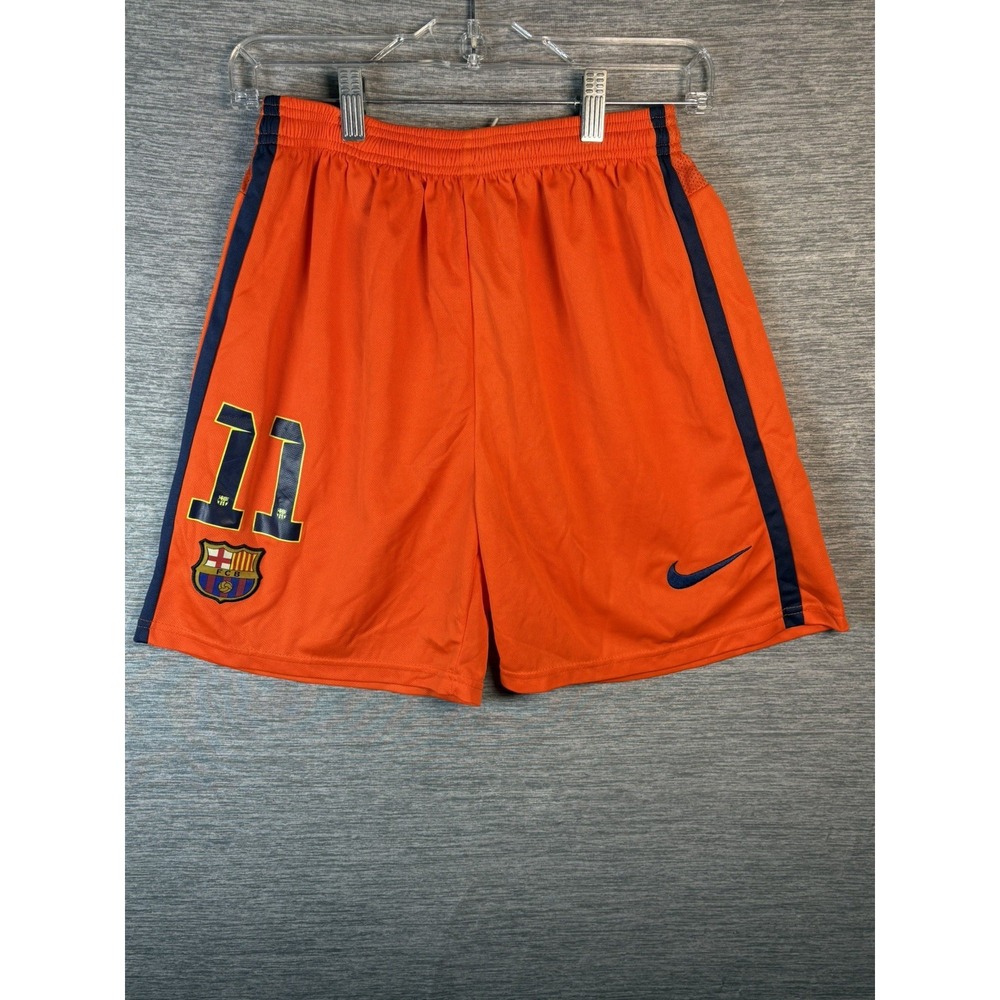Vintage Nike FC Barcelona 2006 2007 Orange Away Shorts 11 Zambrotta Barca Mens L